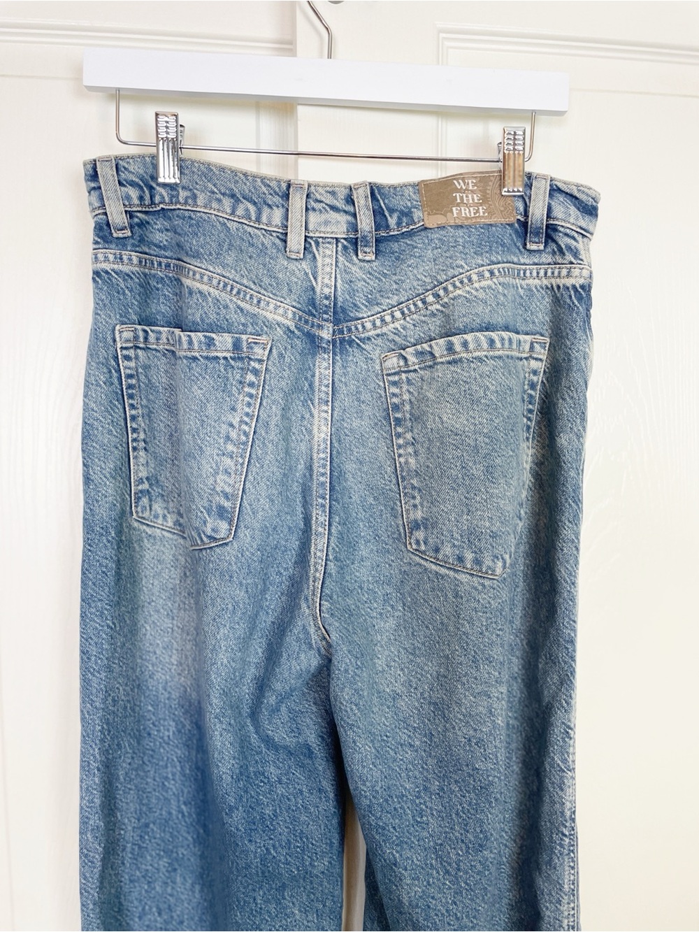 Free People We The Free Final Countdown Wide Leg Cuffed Jeans Sz 26 - Picture 6 of 10